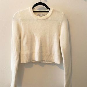 Zara Cream Cropped Sweater